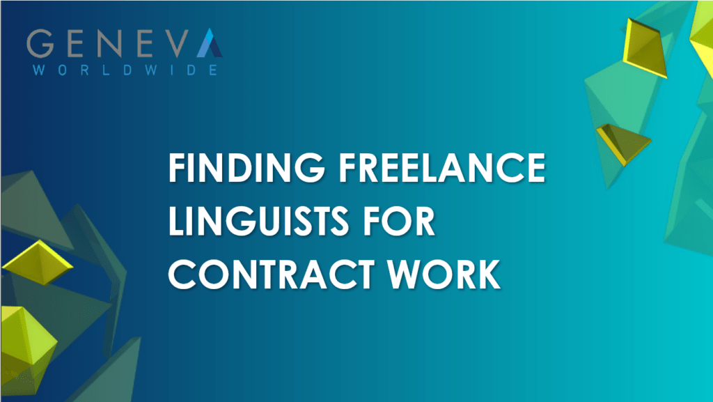 Finding Freelance Linguists for Contract Work Banner Image