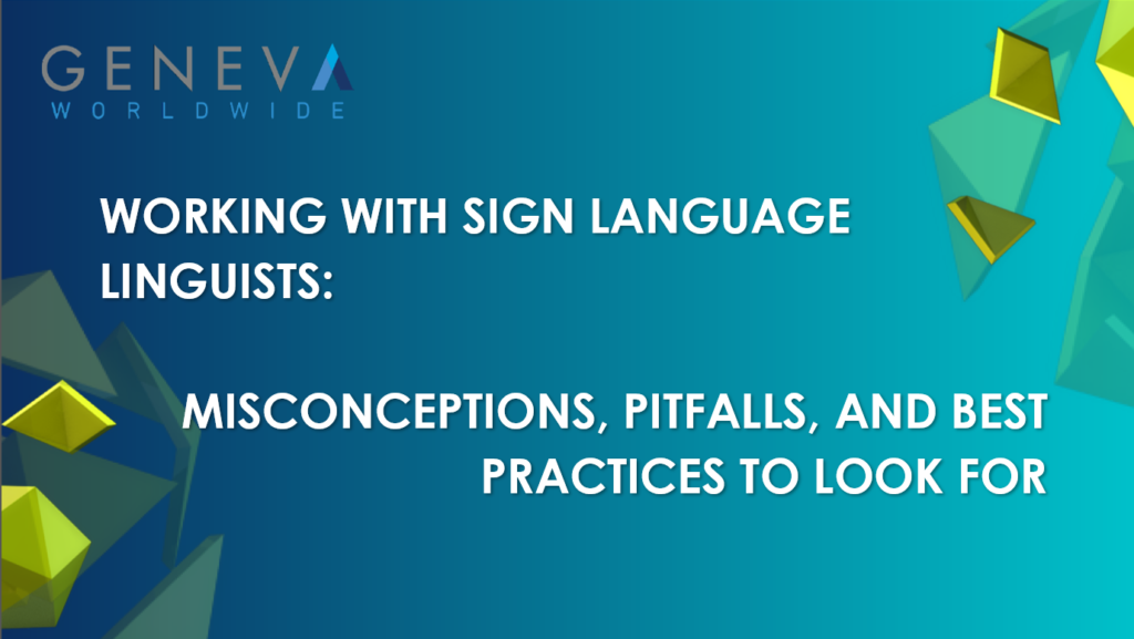 Working with Sign Language Certified Linguists Banner Image