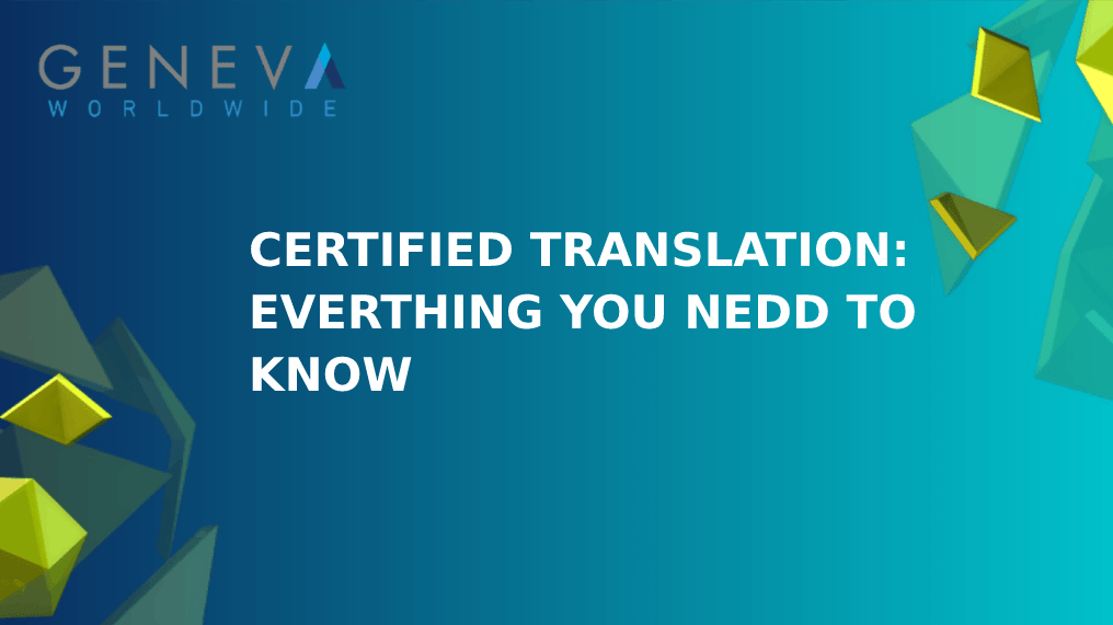 Certified Translation